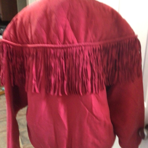 Vintage red fringe jacket - Picture 6 of 7